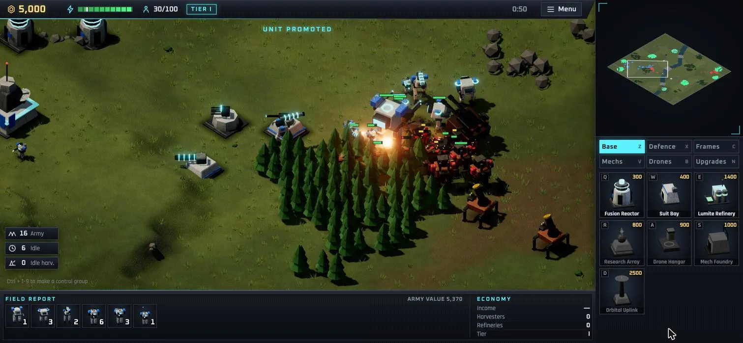 A Union column assaults Directorate defences and mechs beside a pine forest on Tolland Ridge