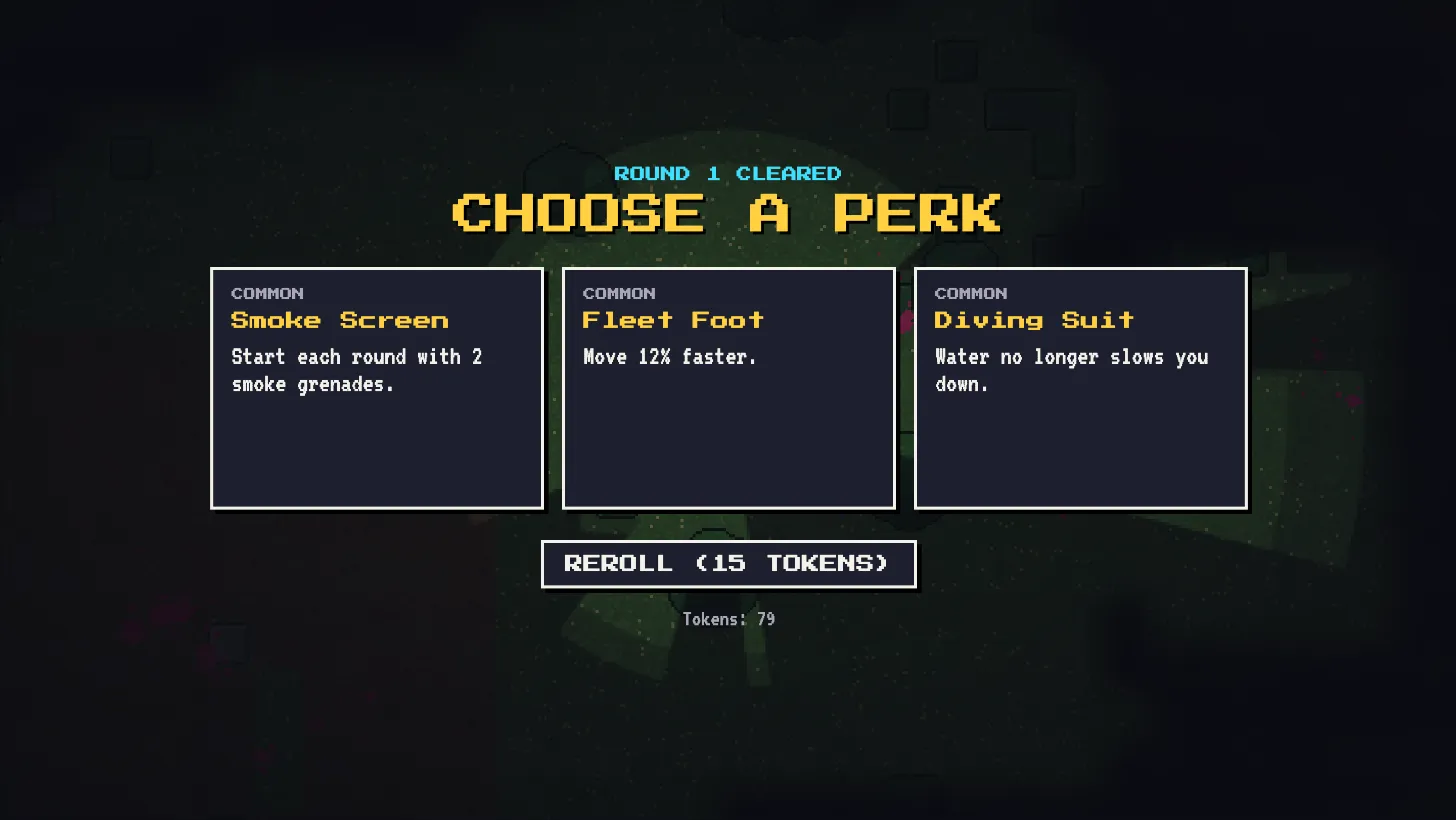 Choosing a perk between rounds