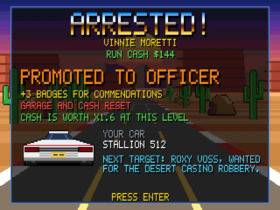 The promotion after the first arrest