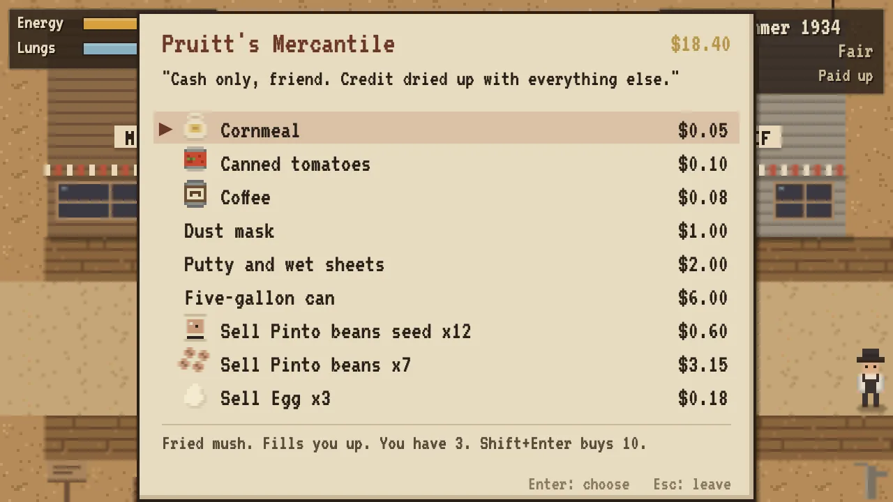 Buying and selling at the mercantile